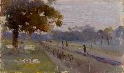 Arthur streeton Windy and Wet oil on canvas